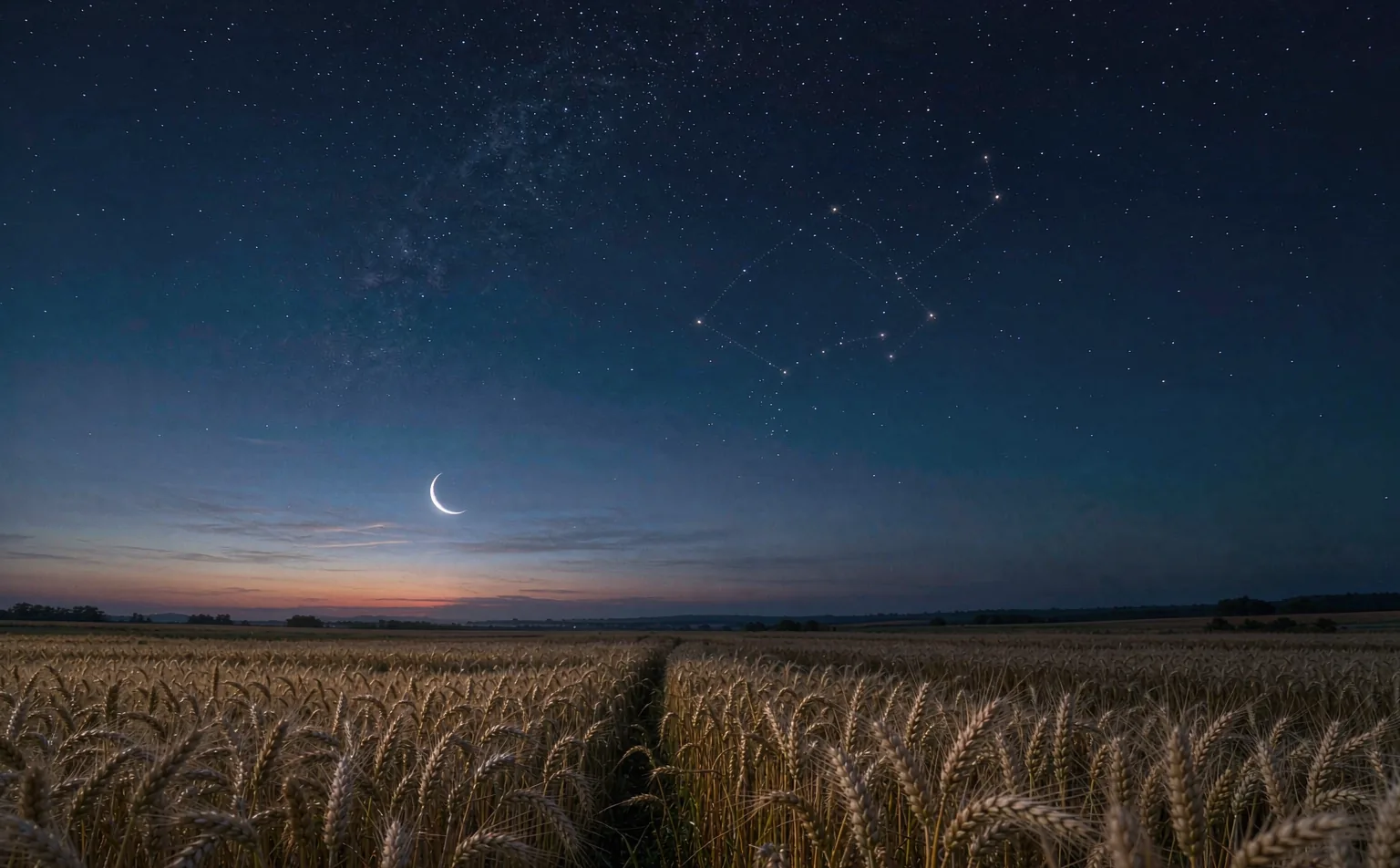 Luna nuova sul campo di grano: apertura della settimana della Vergine