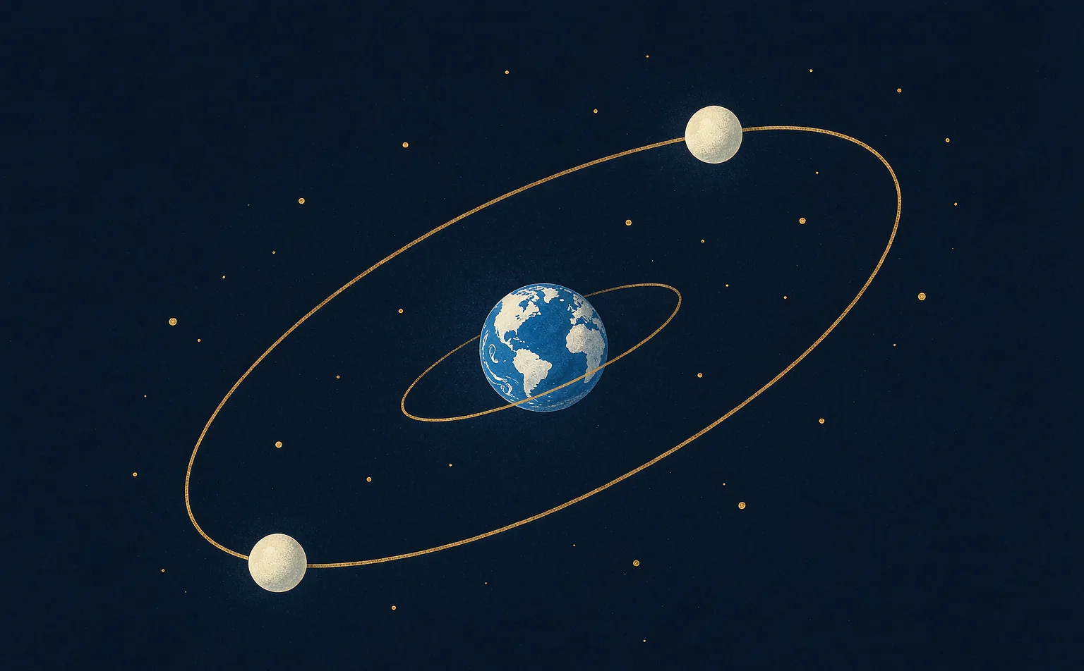 L'orbita ellittica della Luna attorno alla Terra con il punto di apogeo: perché il passo lunare cambia da un giorno all'altro